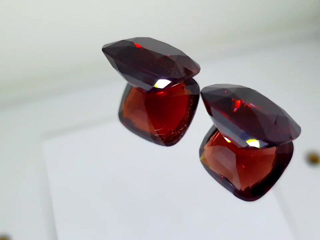 burmese red spinel pair for ring and earring