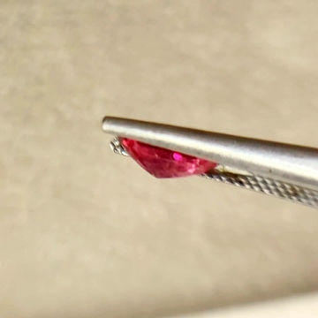 Thumbnail: Certified 1.45 ct Natural Mahenge Spinel neon red pink cushion shape no heat gemstone