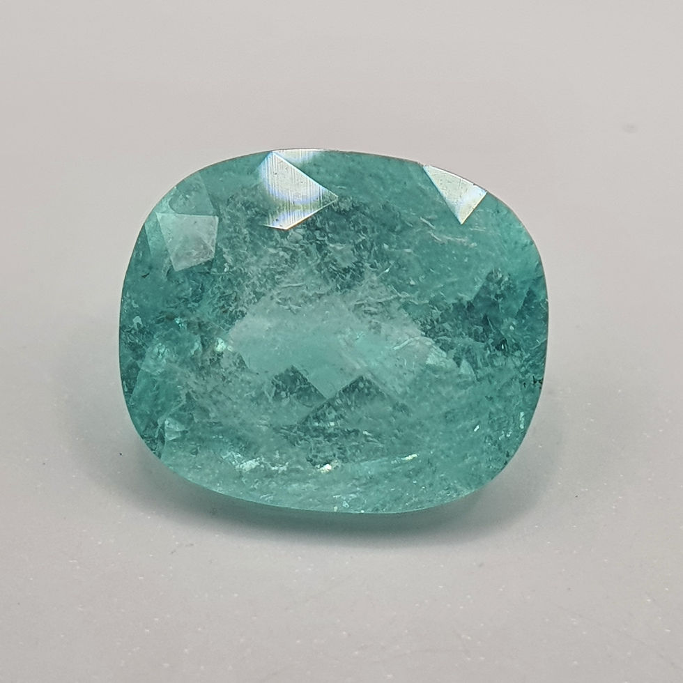 Thumbnail: 2.92 ct Natural Neon Blue Paraiba Tourmaline oval gemstone from Mozambiqe