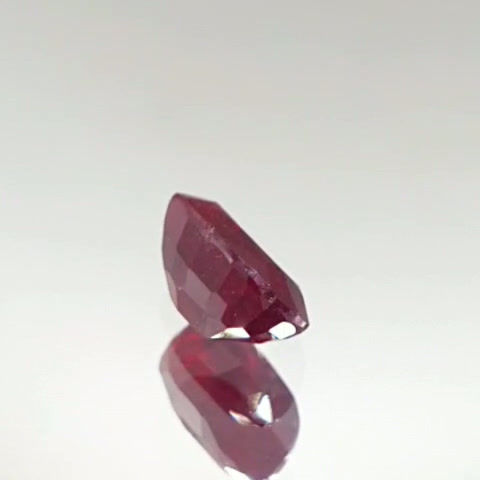 Thumbnail: Unheated Natural Ruby deep Red color 7.8 x 4.6 cushion from Mozambique