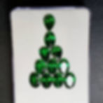 8.92 ct, 7x5 mm Natural Tsavorite Garnet Vivid Green unheate oval pear gemstones