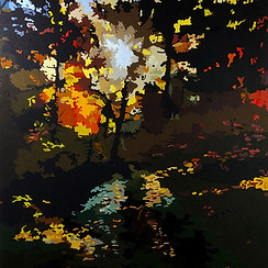 'through the trees #4' acrylic on canvas painting 
