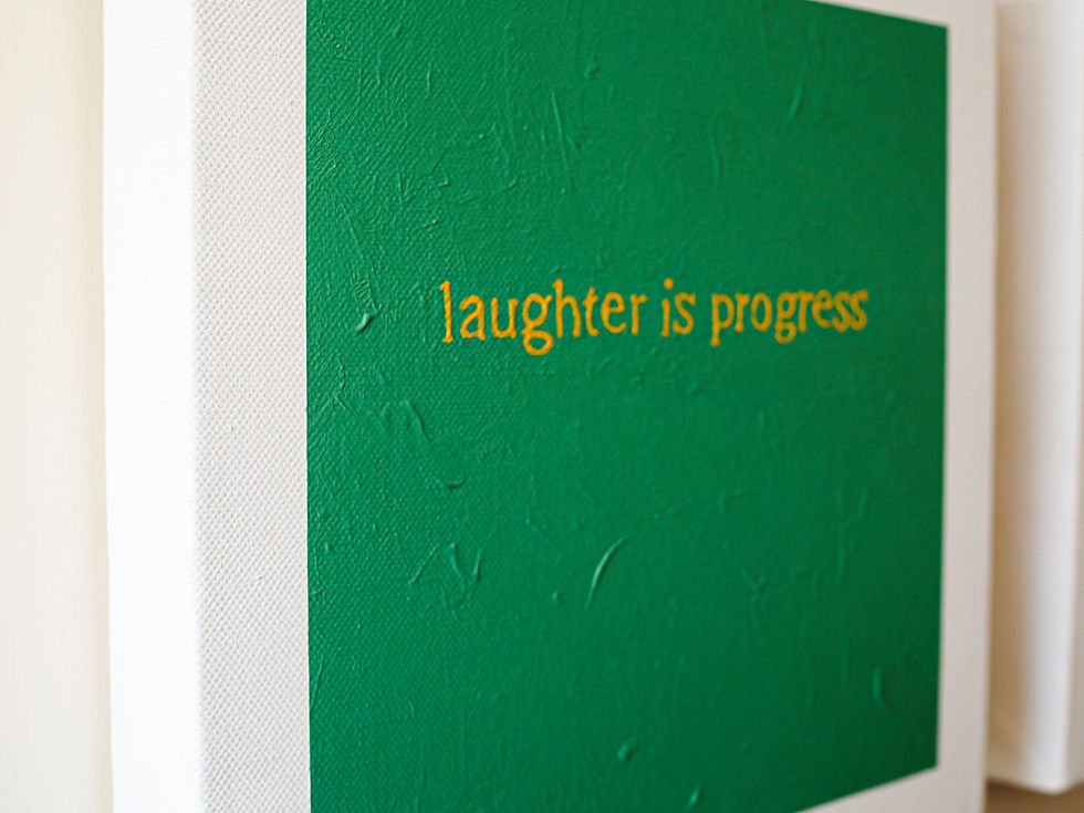 Thumbnail: 'laughter is progress'