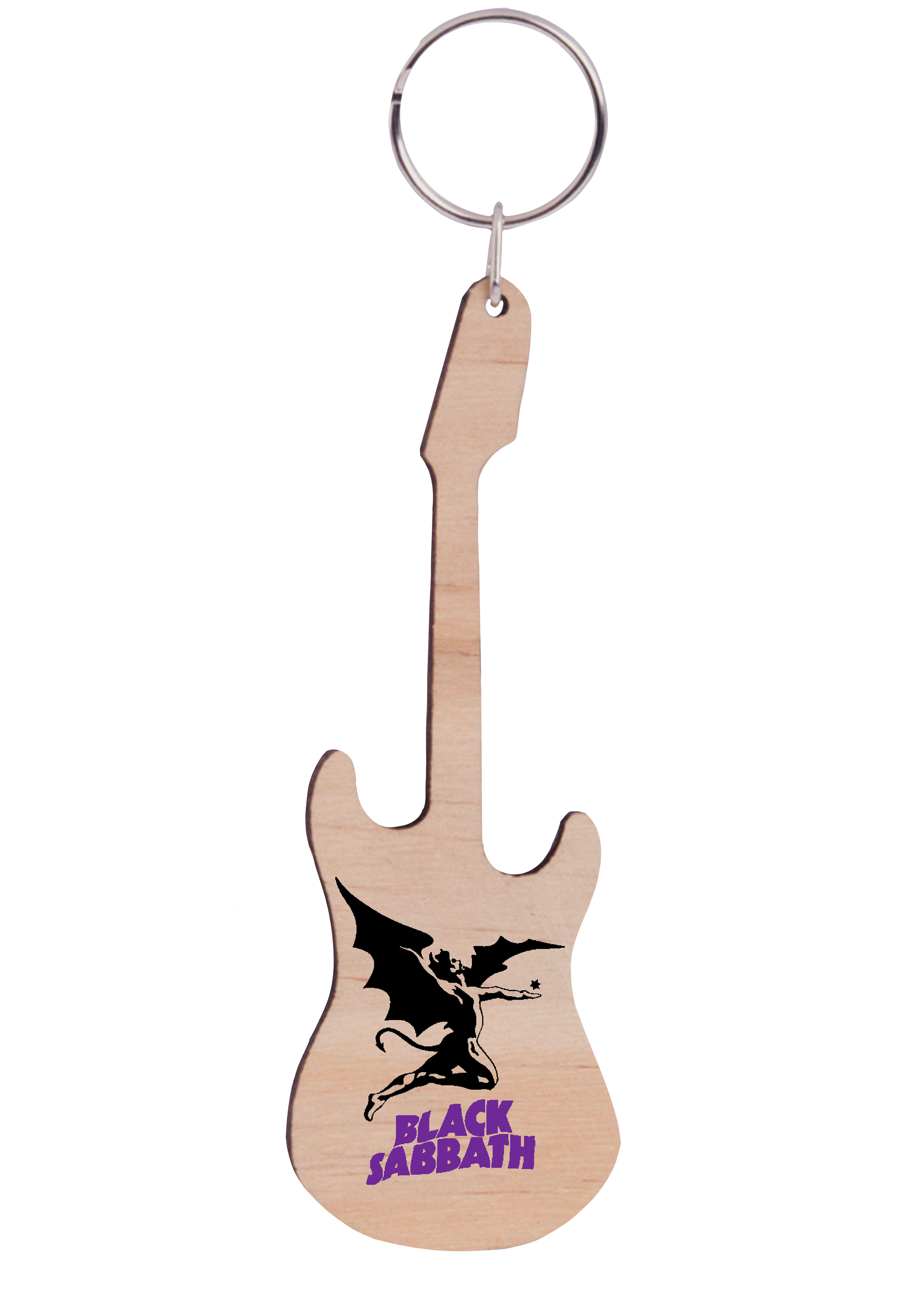 Black Sabbath Wooden Keyring