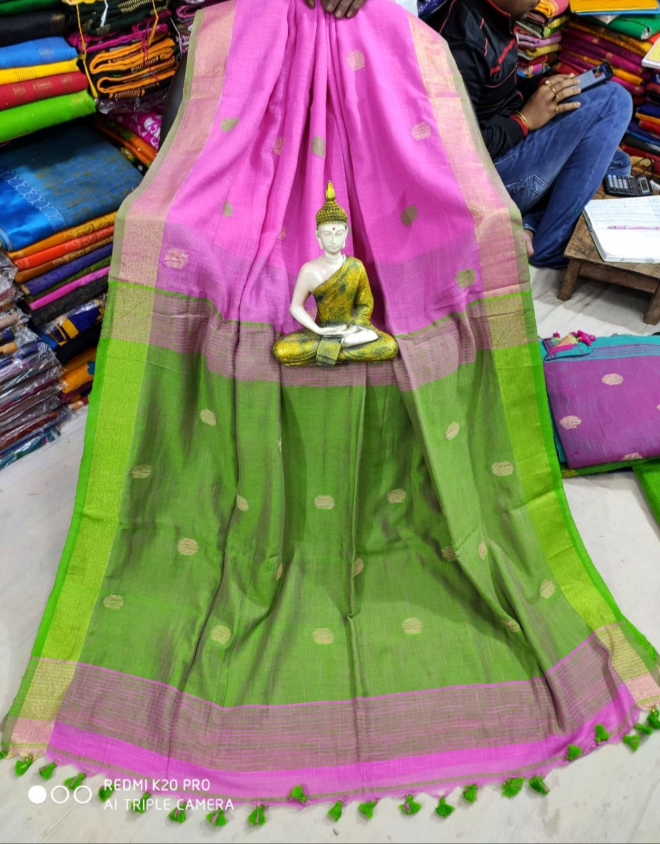 Thumbnail: Khadi Ball Buta Saree