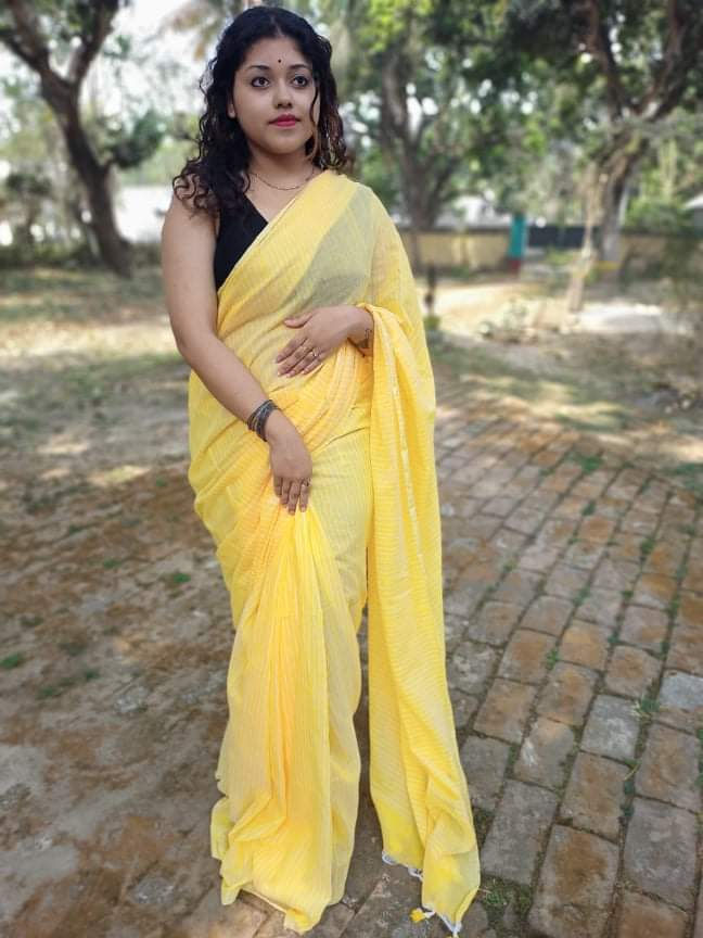 Thumbnail: Stripe Khadi Handloom Saree