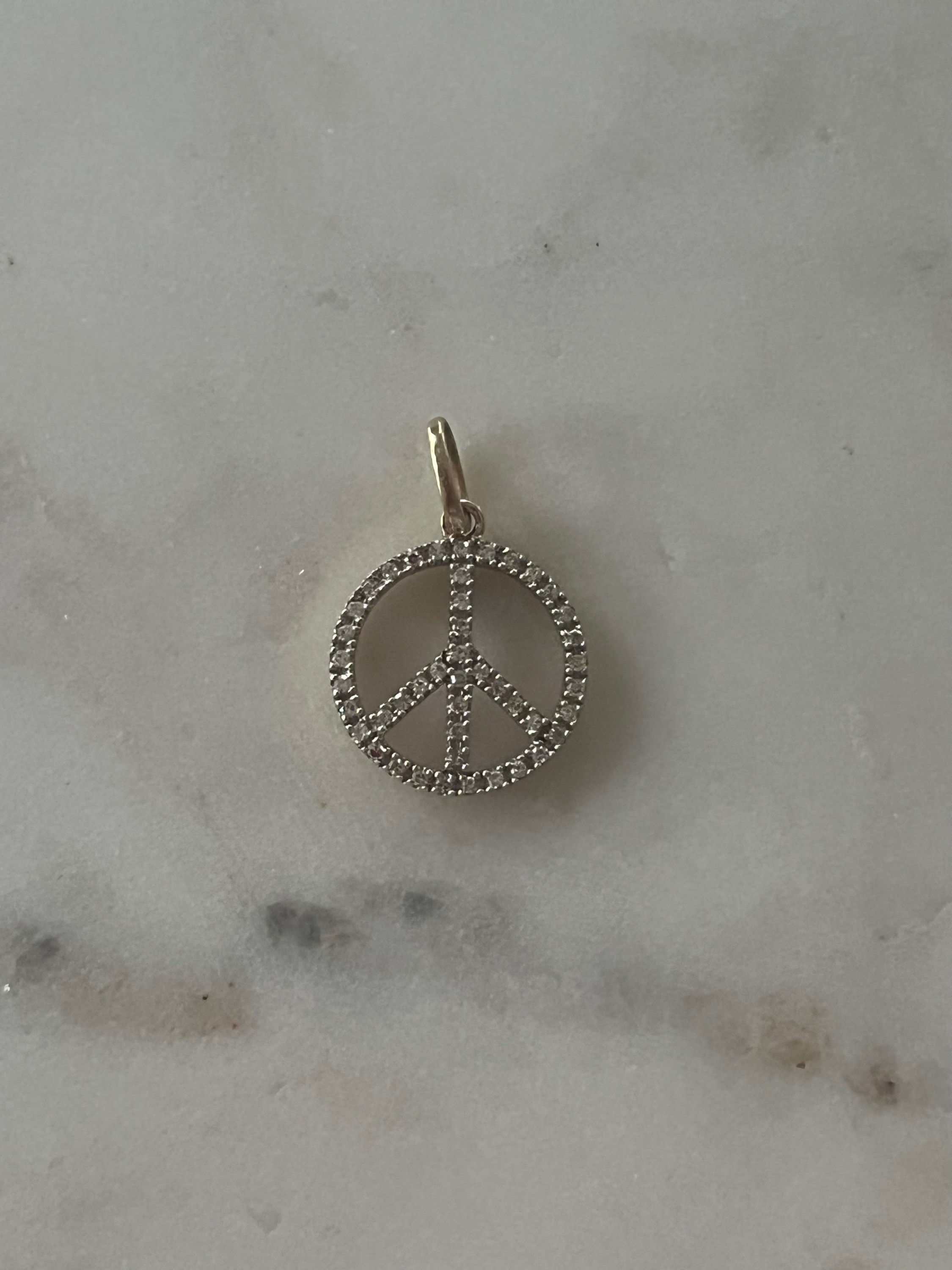 Diamond Peace Charm
