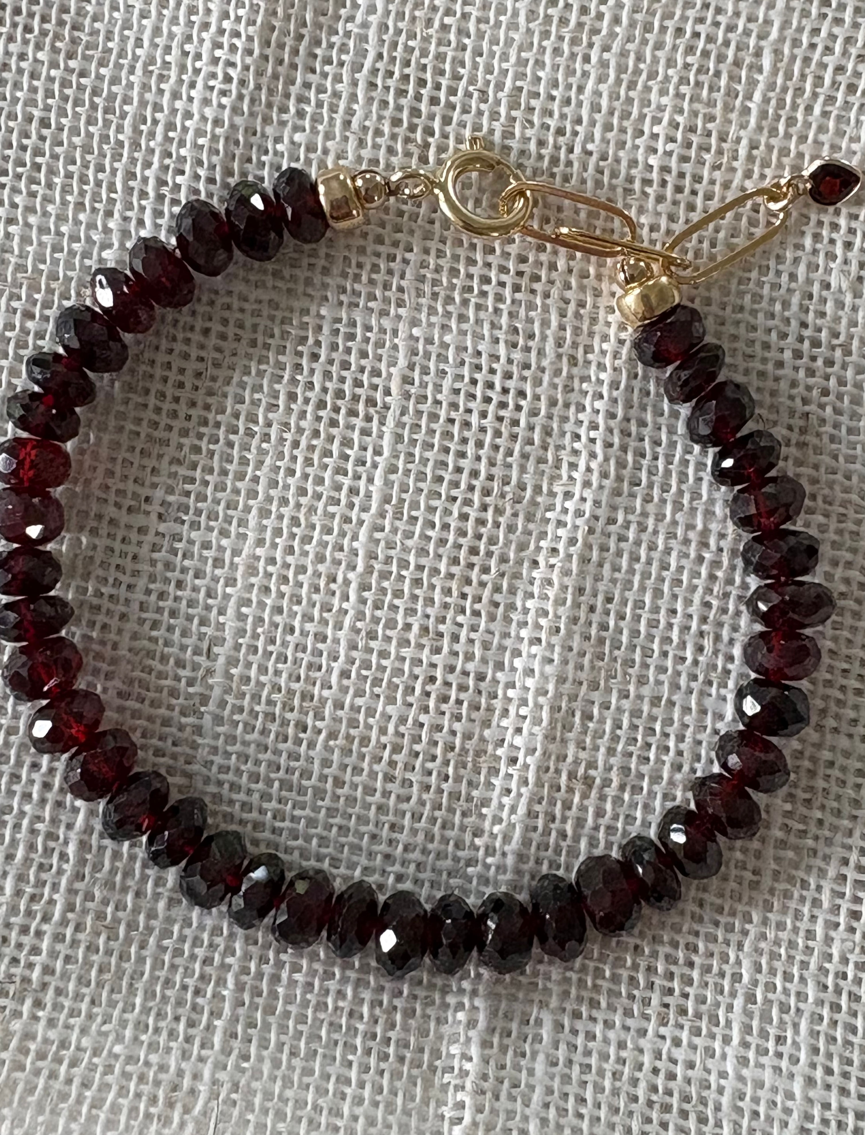 Garnet Gemstone Bracelet 