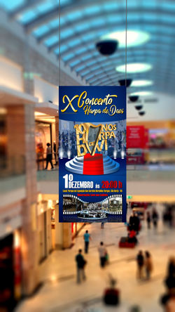Banner X Concerto Harpa de Davi