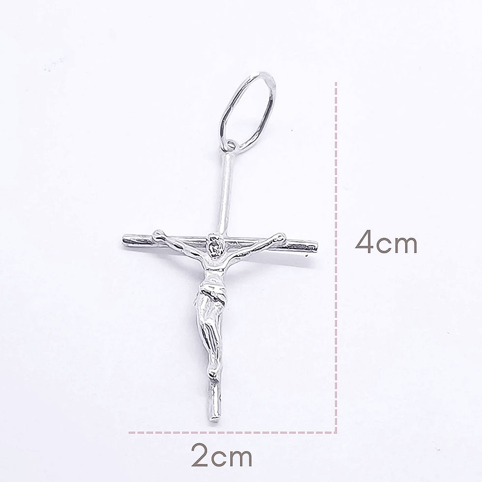 Miniatura: Pingente Crucifixo Jesus Cristo Prata 925 