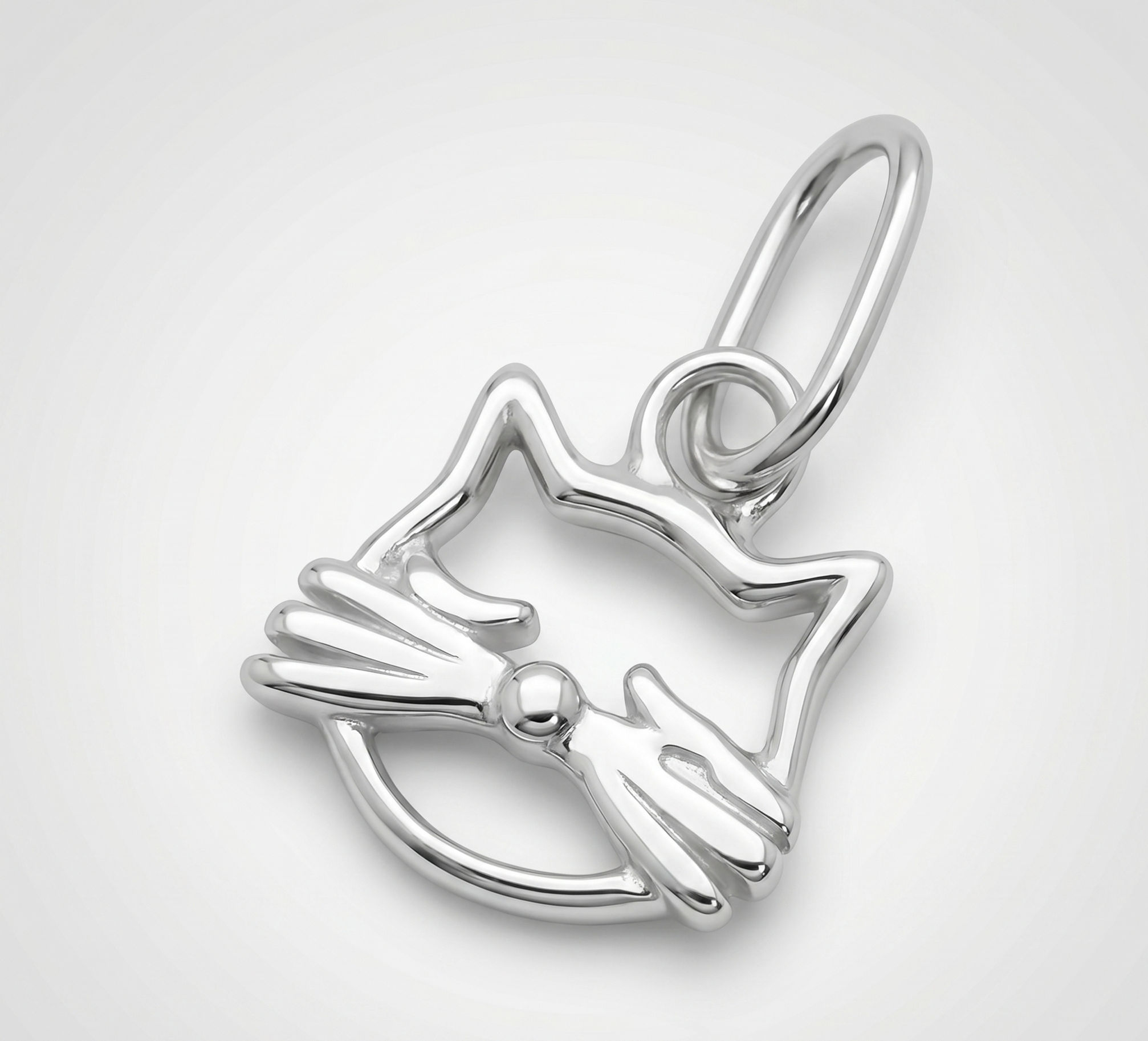 Pingente Gatinho Prata 925