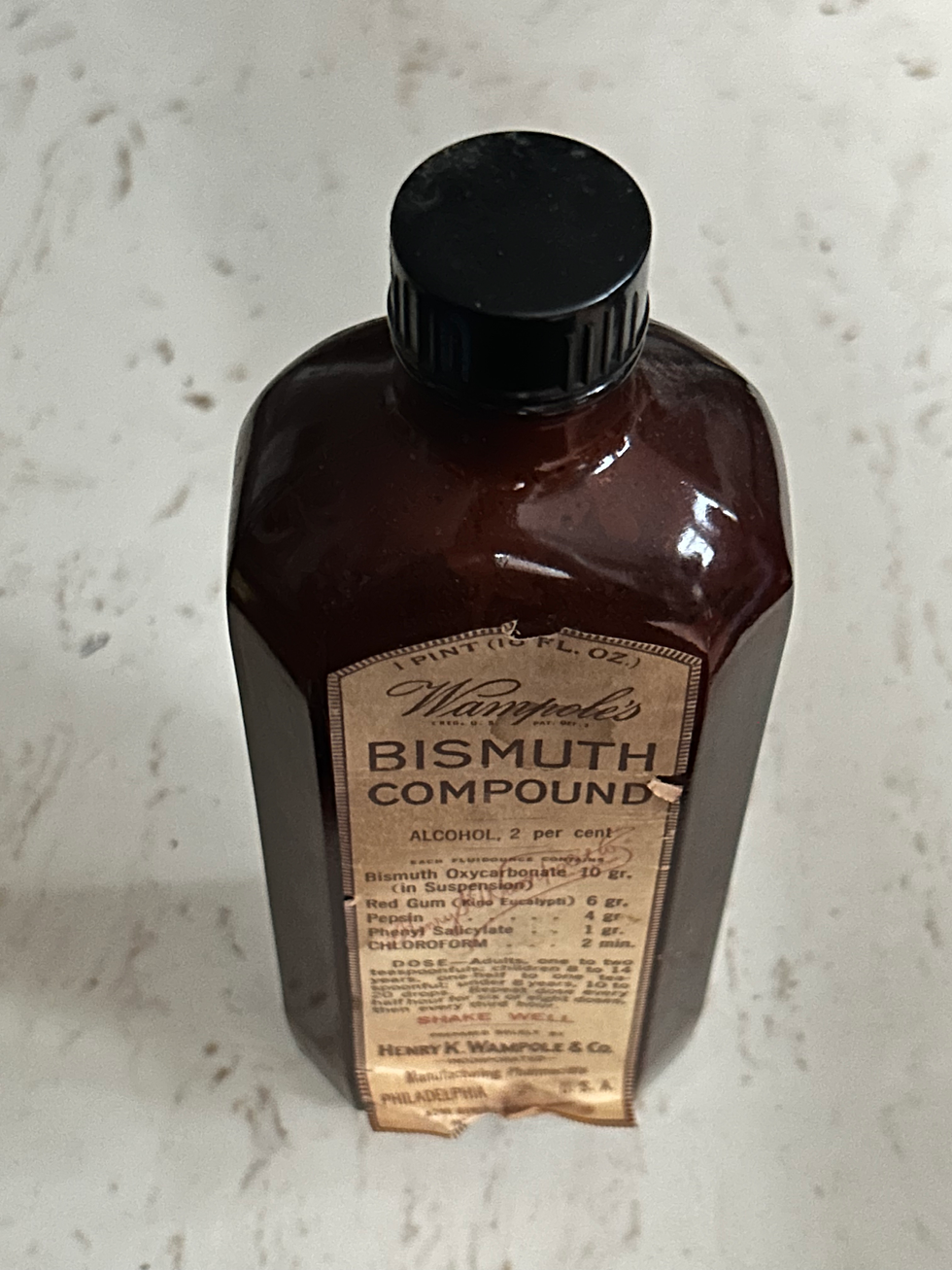 Thumbnail: Antique Pharmacy Bottle “Bismuth”