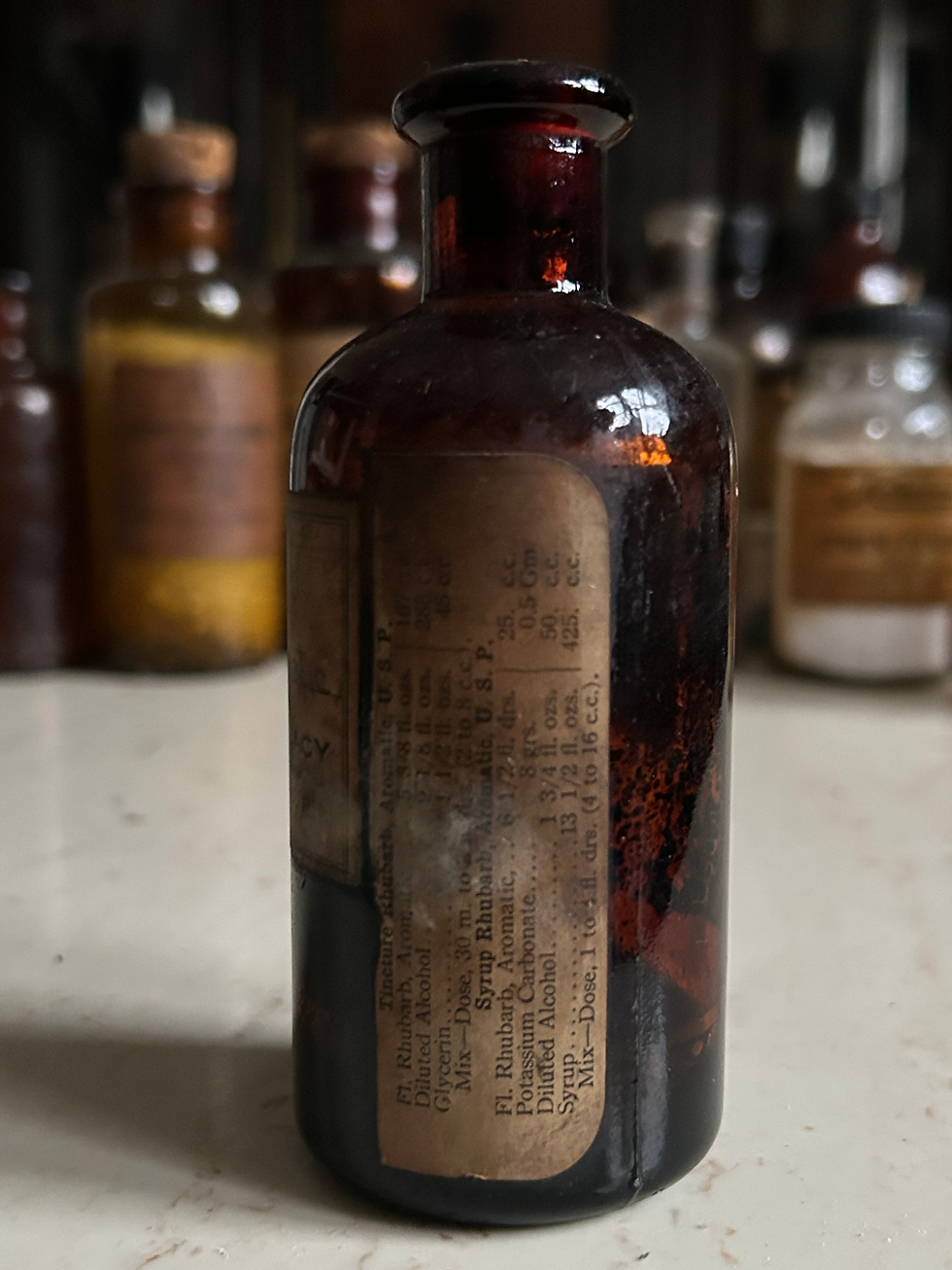 Thumbnail: Antique Pharmacy Bottle “Rhubarb Aromatic”