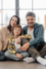 family taking posing for picture