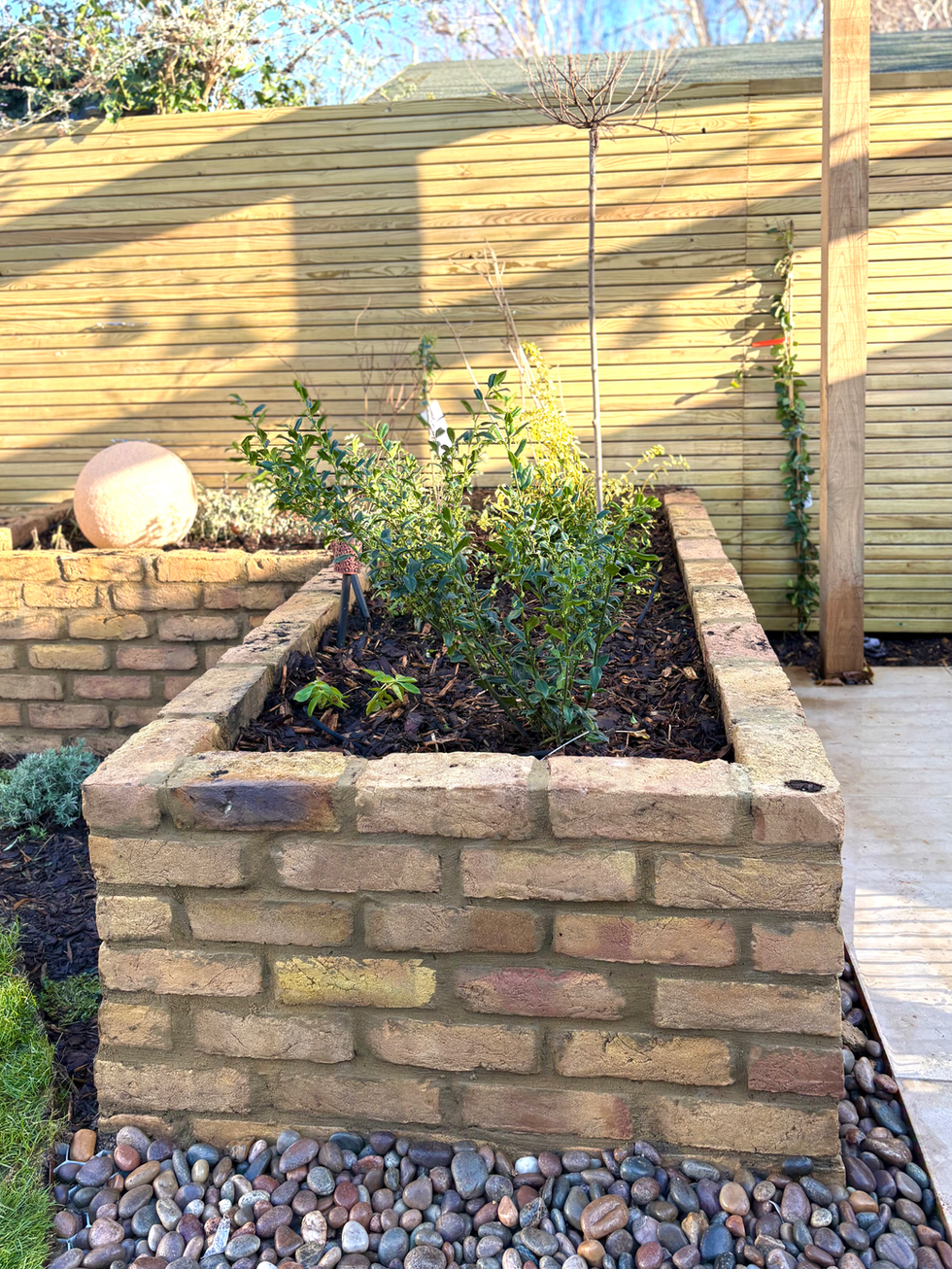 Brick raised bed