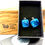 Thumbnail: Blue Rain Texture Glass Earrings