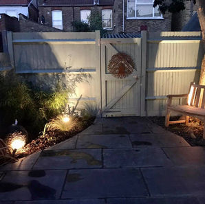 Stunning lighting scheme in Northfields designed by Agata Henderson Garden Design