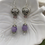 Thumbnail: Lavender Filigree Puff Heart Earrings