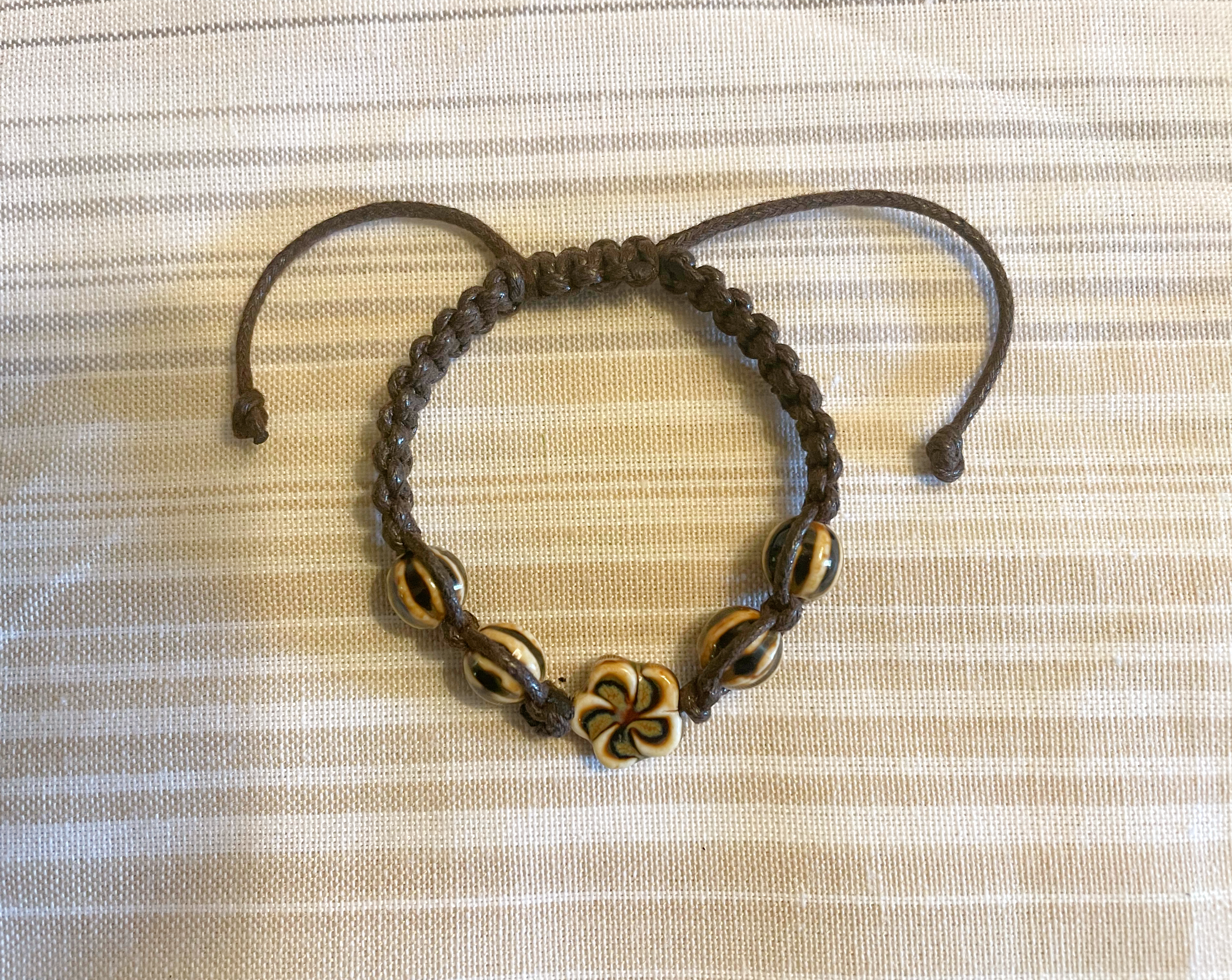 Brown Flower Bracelet