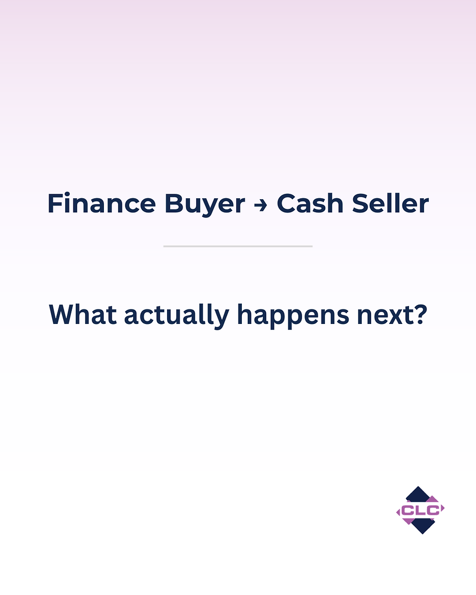Finance buyer purchasing from a cash seller in Dubai property transaction guide overview