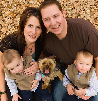 Young family smiling