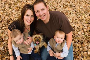 S.A.F.E. Animal Haven - Family pic with adopted dog