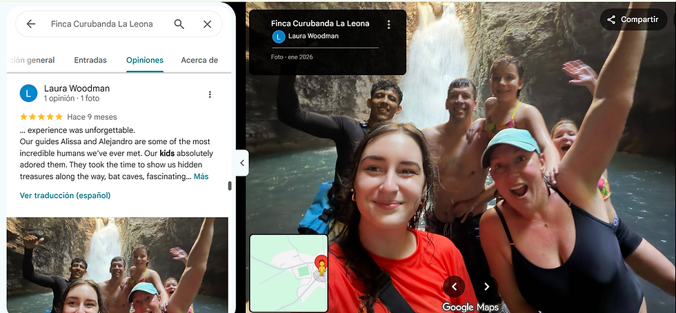 Guest review about the local guide’s assistance during a La Leona Waterfall tour.