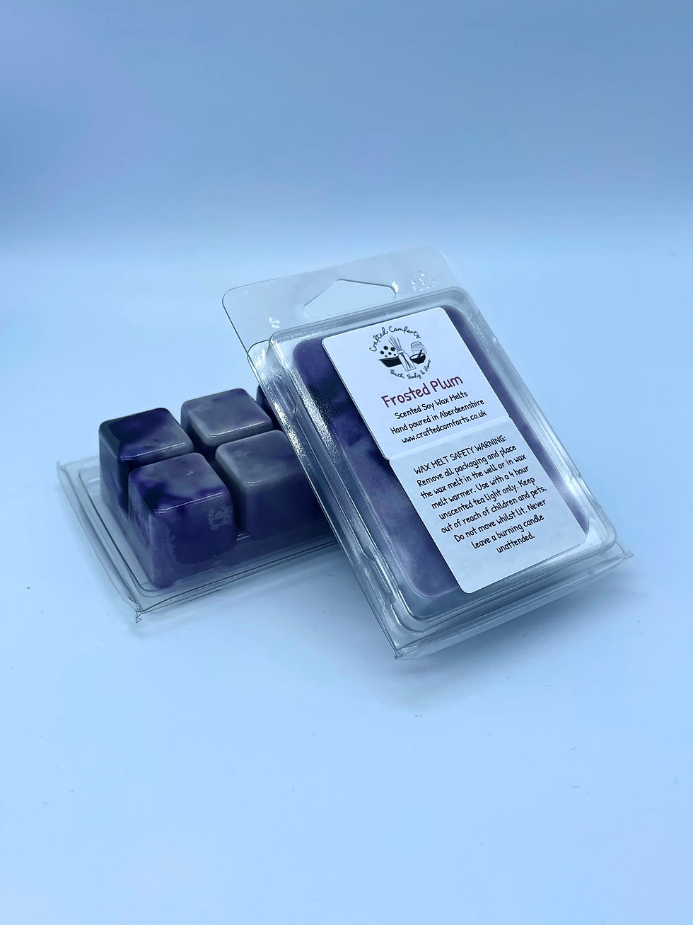 wax melts with frosted plum scented soy wax