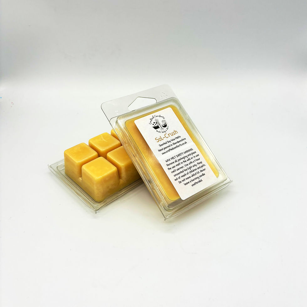 wax melts with sol-crush scented wax