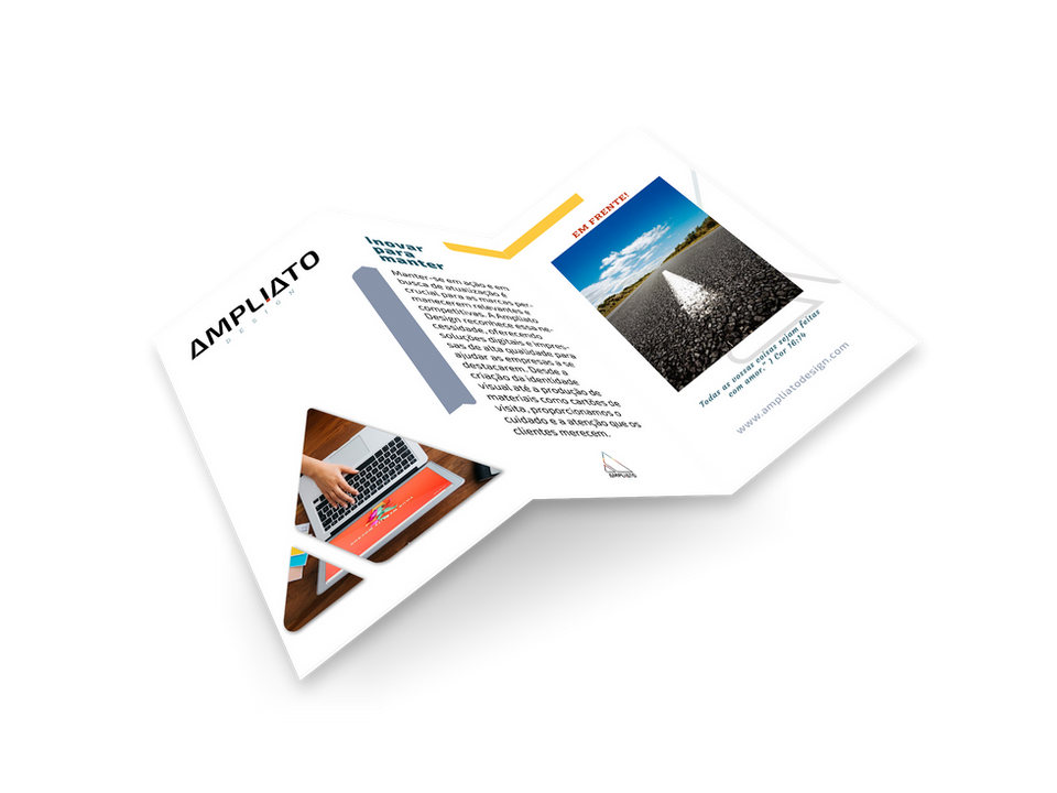 Panfleto Folder Flyer Impresso Ampliato