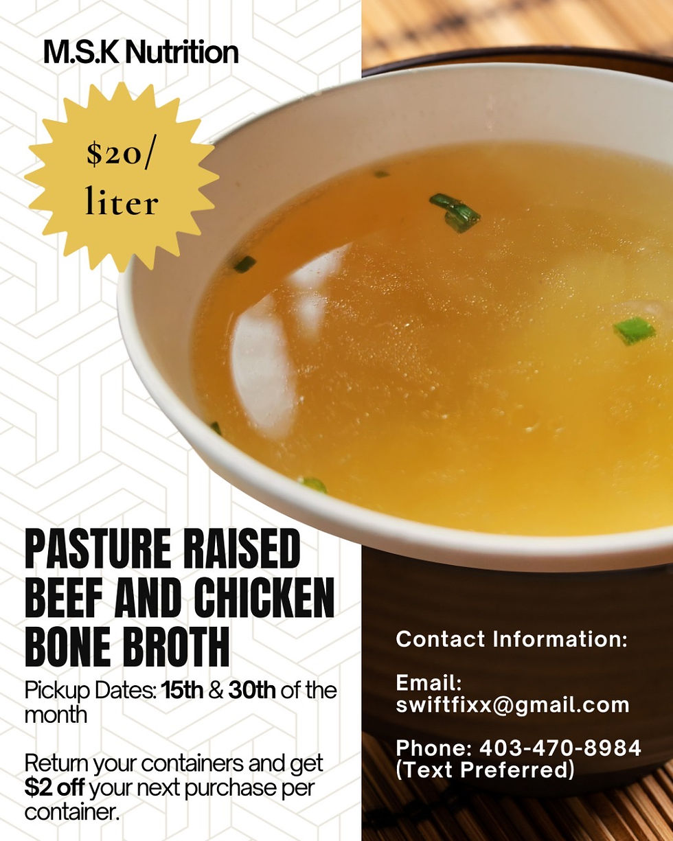 Pasture-raised bone broth