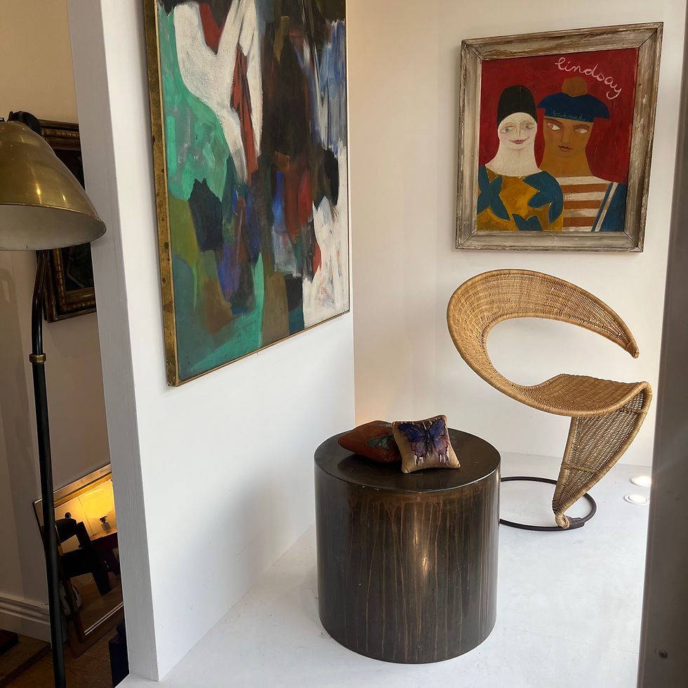 Thumbnail: Midcentury Bronze drum table 