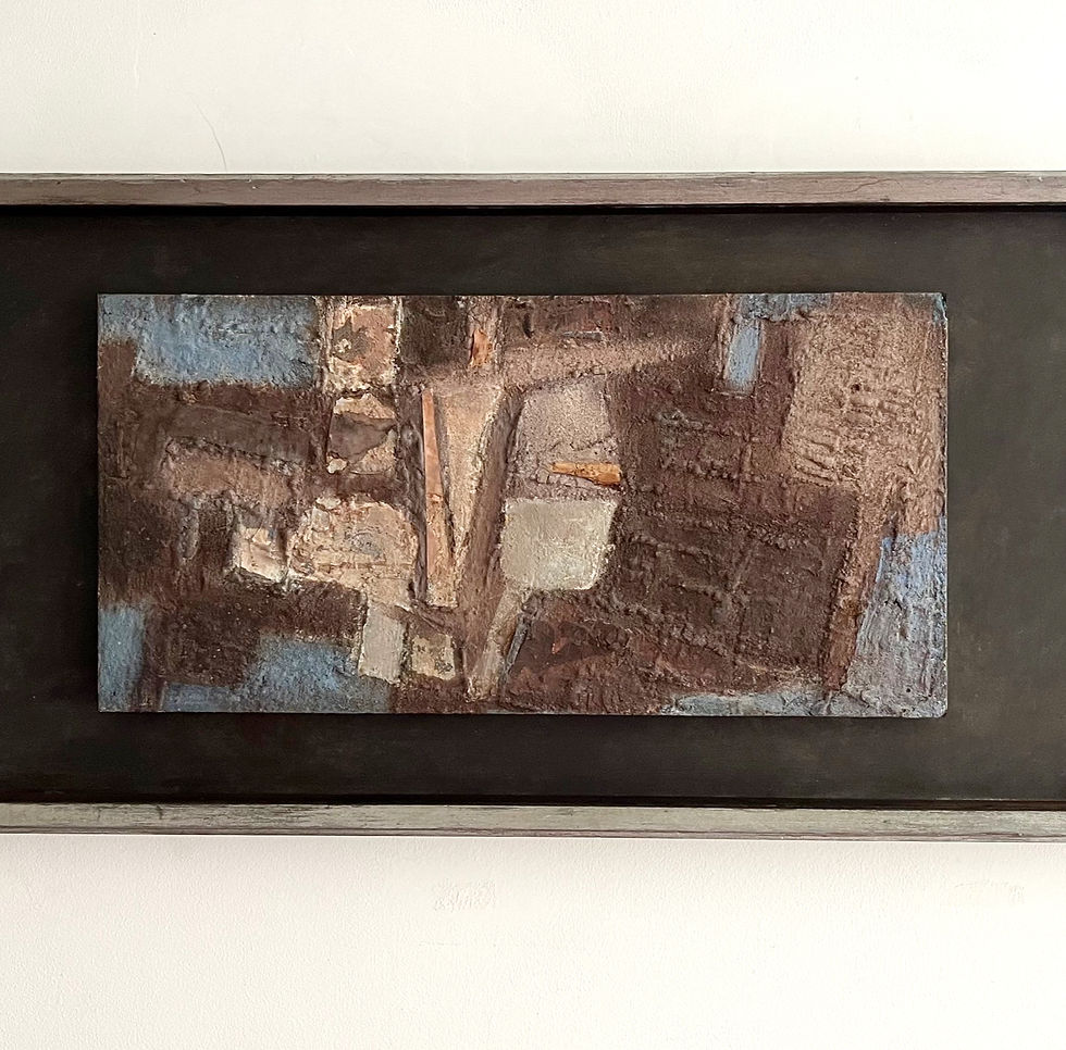 Thumbnail: Large 1960s abstract by Merrick Hansel. Mod Brit painting.