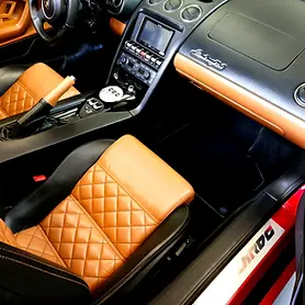 Interior detail of a Lamborghini by K&T Sunshine Detailing