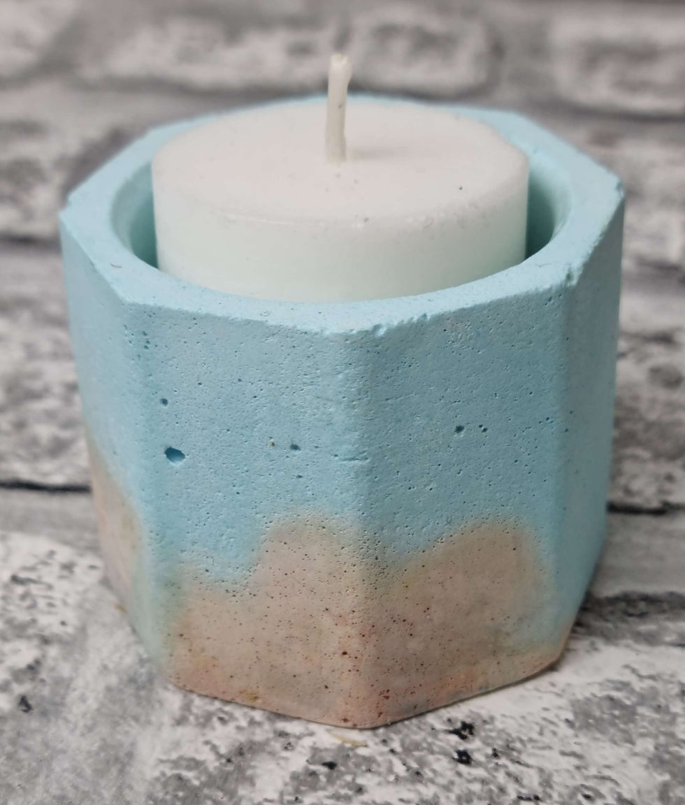 Thumbnail: Soft Gold & Sky Blue Tealight Set