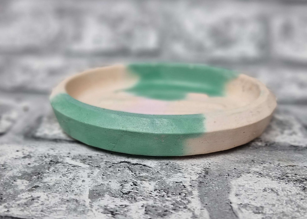 Thumbnail: Green & Peach Oval Soap Dish