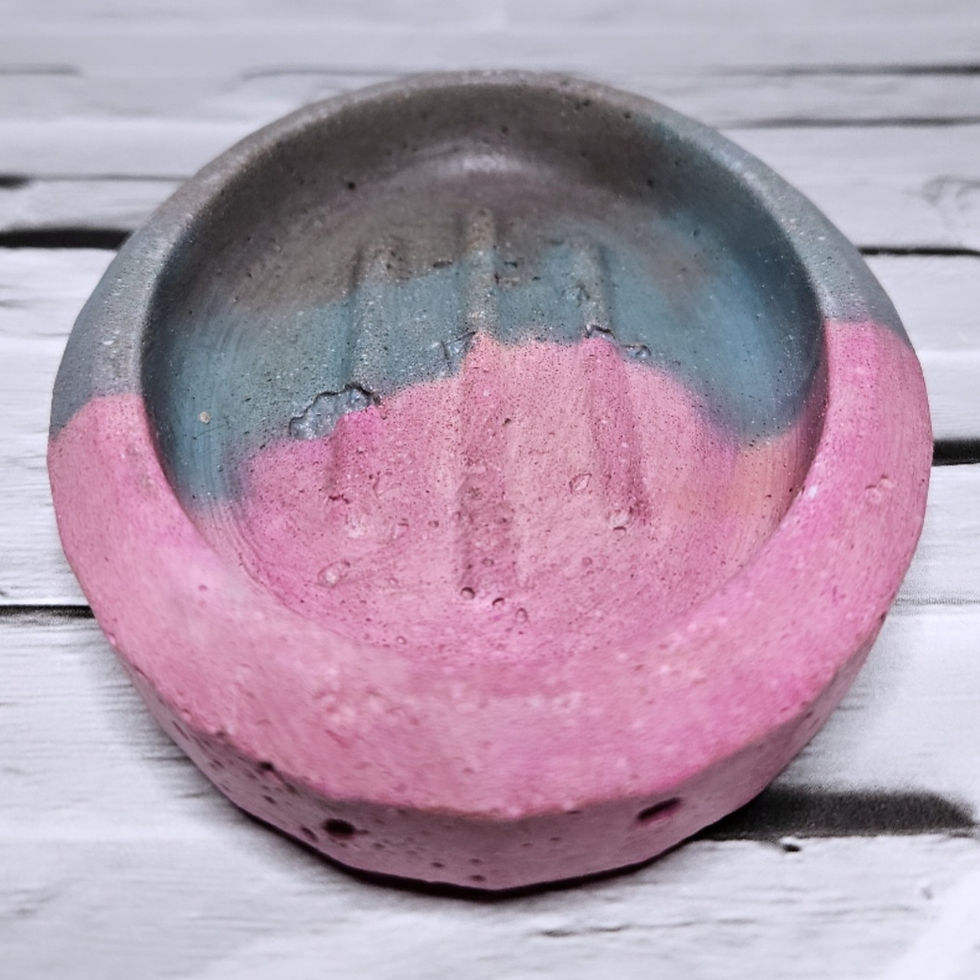 Thumbnail: Cecise, Navy & Charcoal Oval Soap Dish 