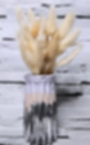 Thumbnail: Lilac, Peach, Black & White Zigzag Vase