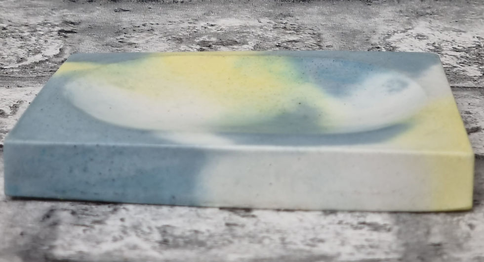 Thumbnail: Navy, Lemon Yellow & Soft Silver Soap Dish