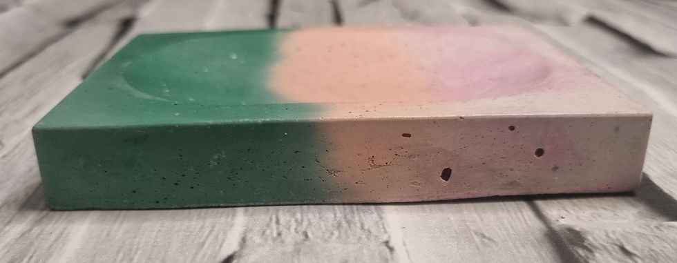 Thumbnail: Forest Green, Coral & Soft Pink Soap Dish