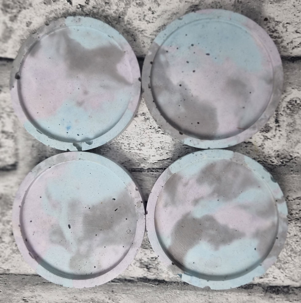 Thumbnail: Lilac, Soft Blue & Charcoal Coasters