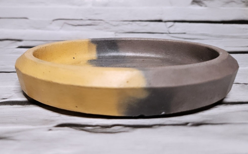 Thumbnail: Mustard, Charcoal & Bronze Oval Soap Dish