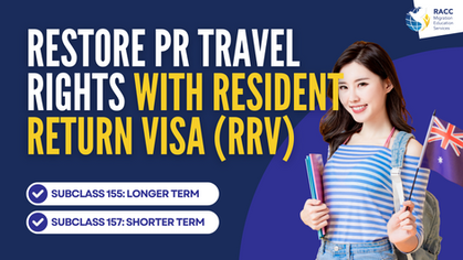 Learn how the Resident Return Visa (RRV) Subclass 155 & 157 renews your right to leave and re-enter Australia as a permanent resident.