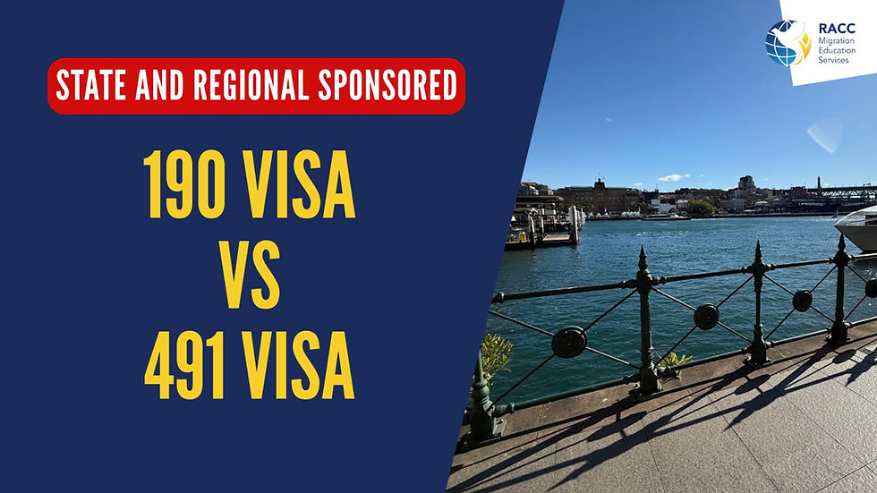 190 Visa vs 491 Visa