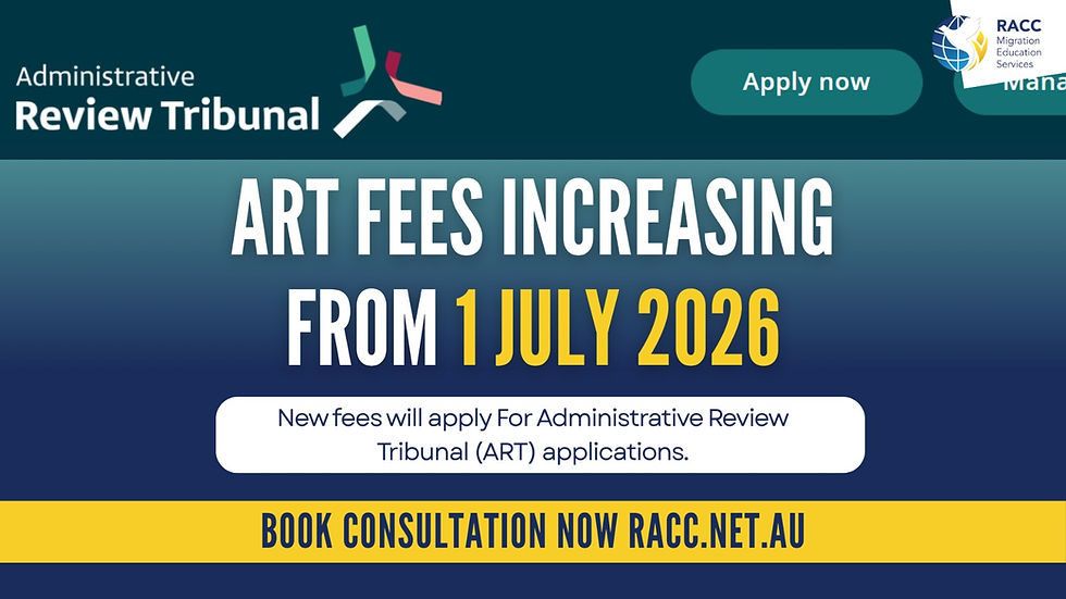ART Application Fee Increase: New Fees From 1 July 2026