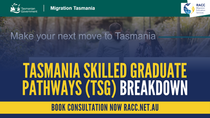 Tasmania Skilled Graduate Pathways (TSG) Breakdown