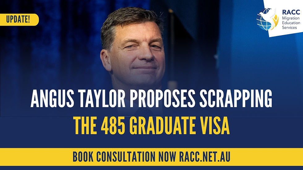 Angus Taylor Proposes Scrapping Most 485 Visas and Cutting Net Migration to 100,000