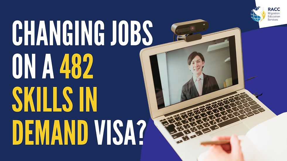 Changing Employer on a 482 Visa