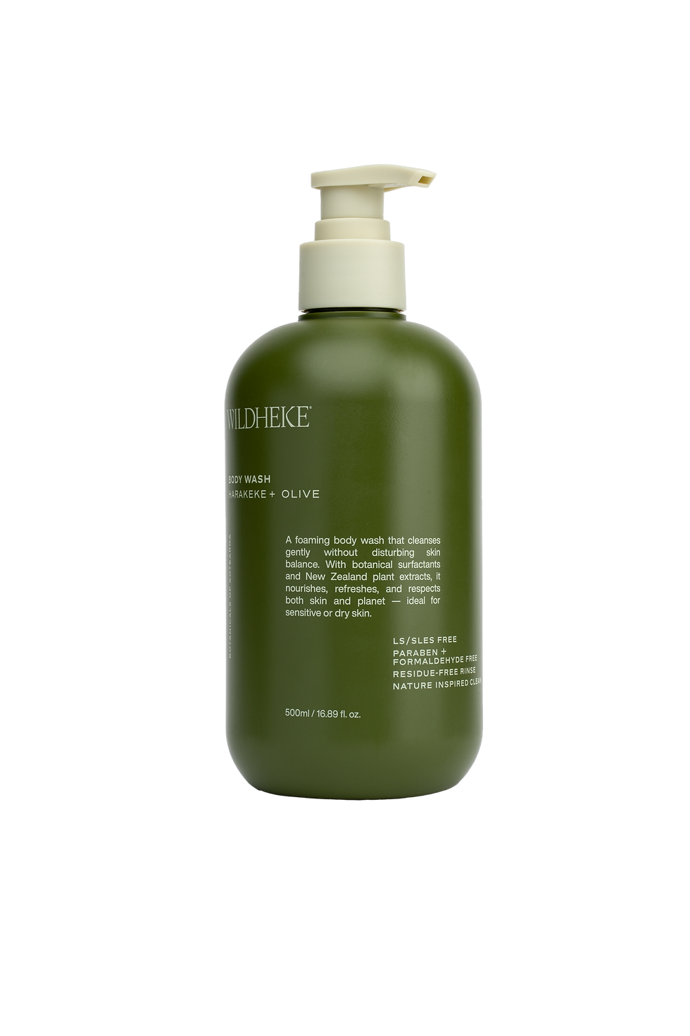 Wild Heke hydrating body wash with Harakeke and Olive