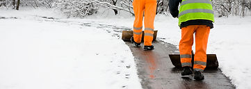 Sidewalk snow removal. Vermont